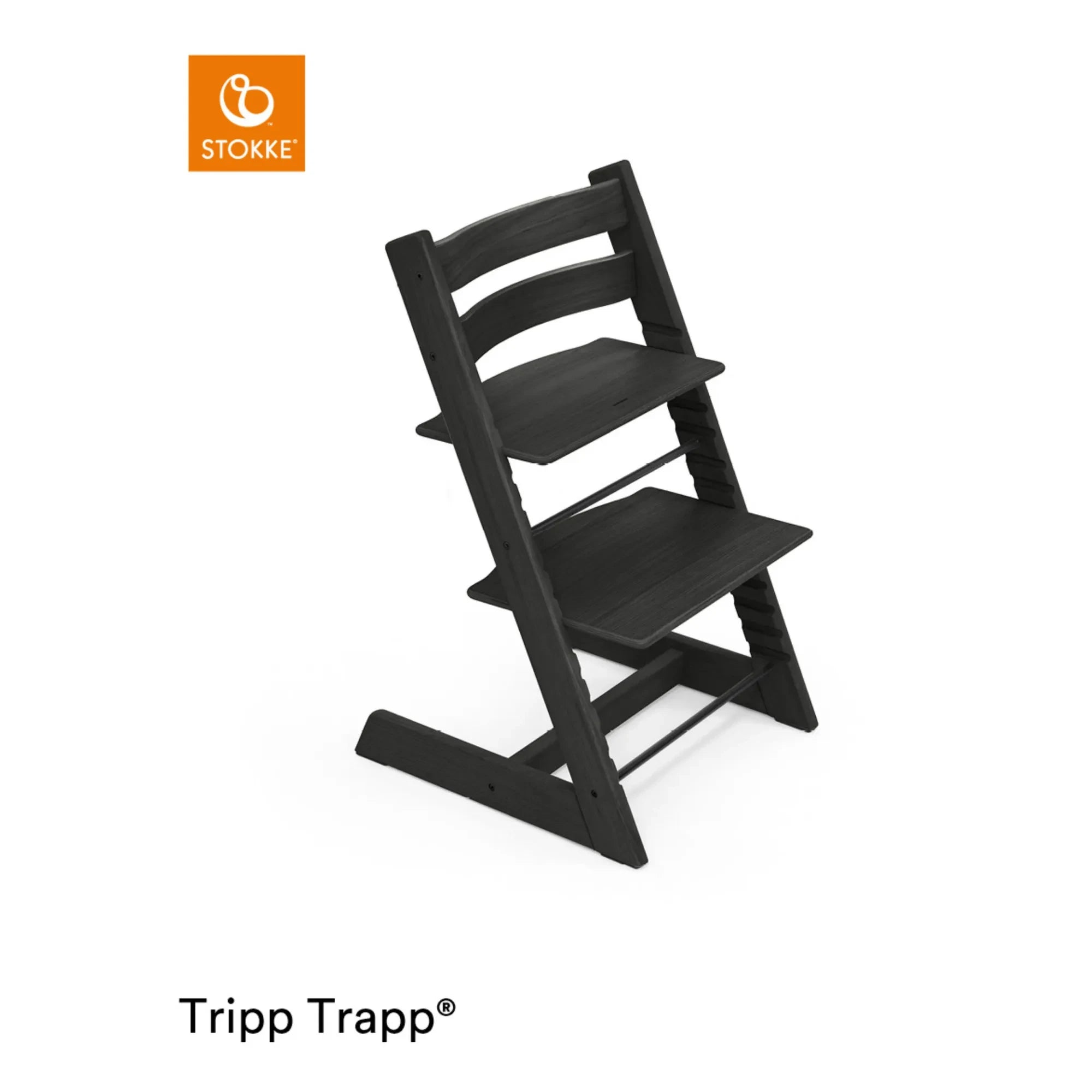 Stokke® - Tripp Trapp® Oak Wood High Chair | Black