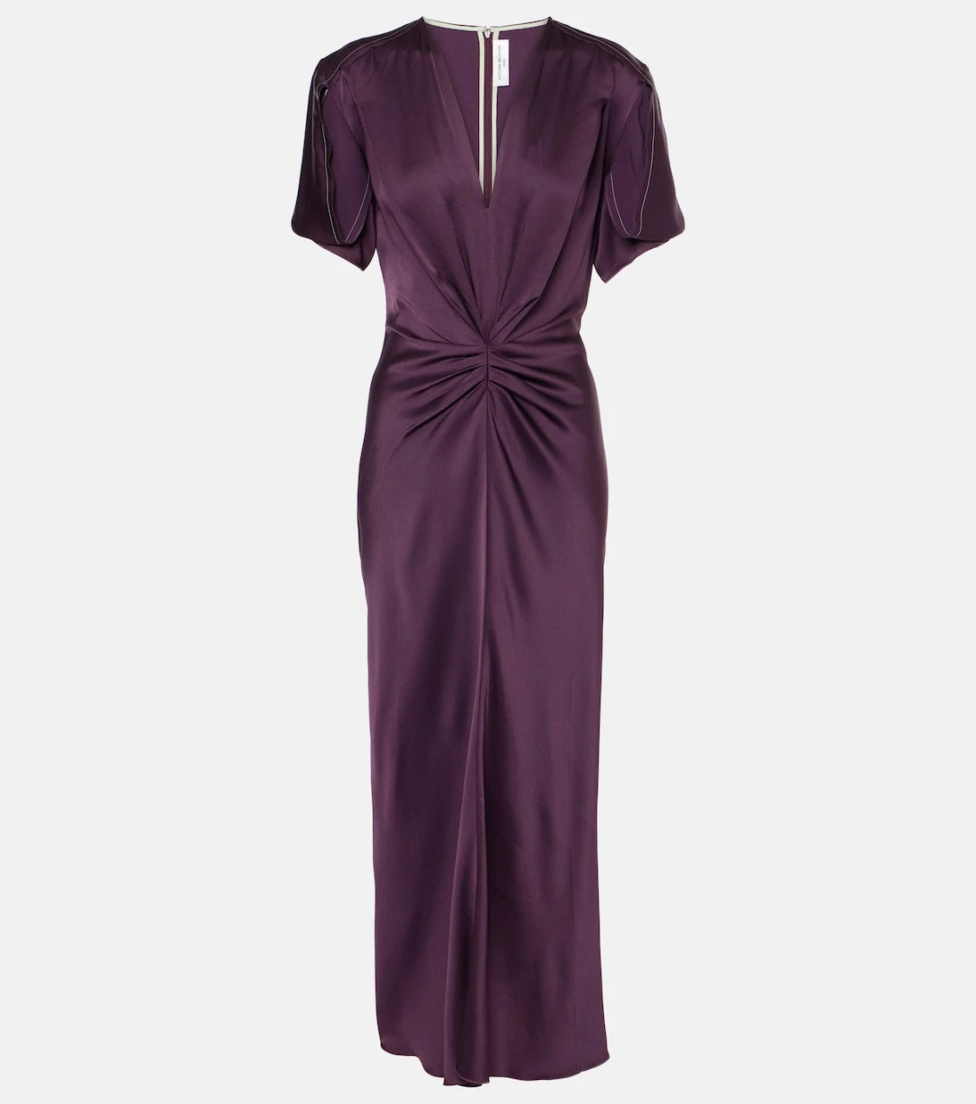 Victoria Beckham - Gathered satin maxi dress