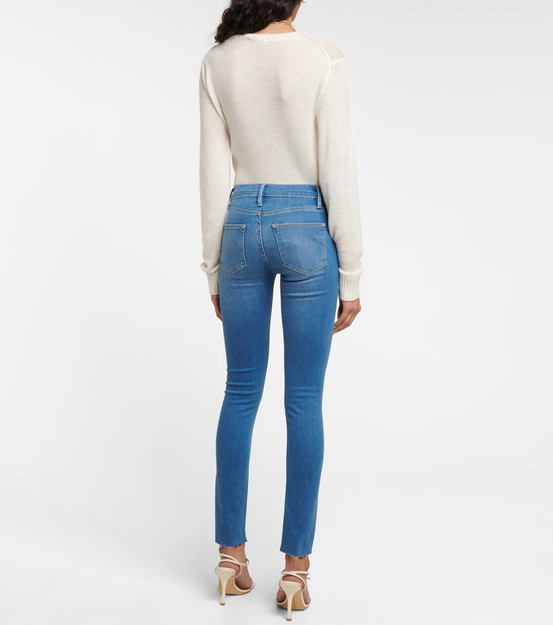 Frame - بنطلون جينز Le High Skinny Raw After