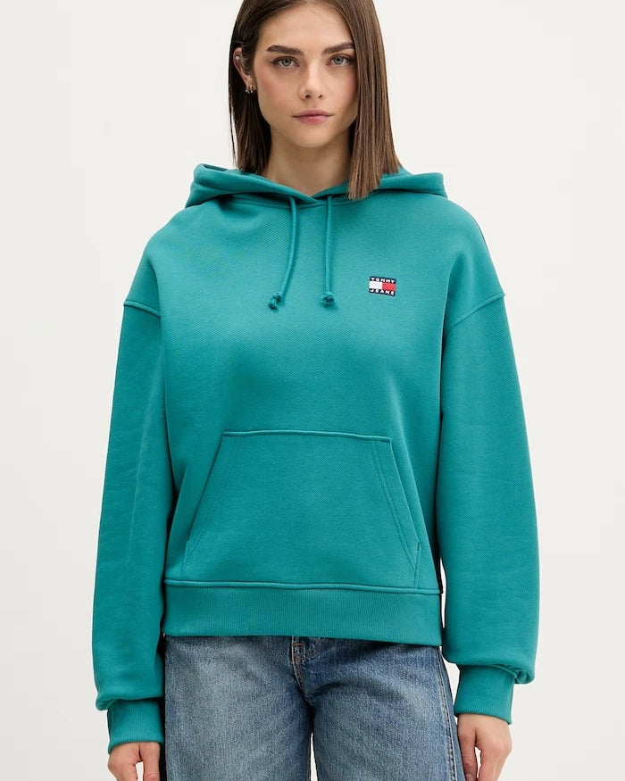Tommy Jeans Kapüşonlu Kadın Pamuklu Sweatshirt