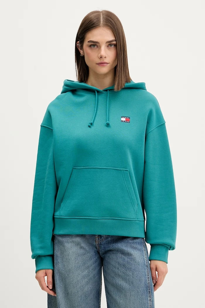 Tommy Jeans Kapüşonlu Kadın Pamuklu Sweatshirt
