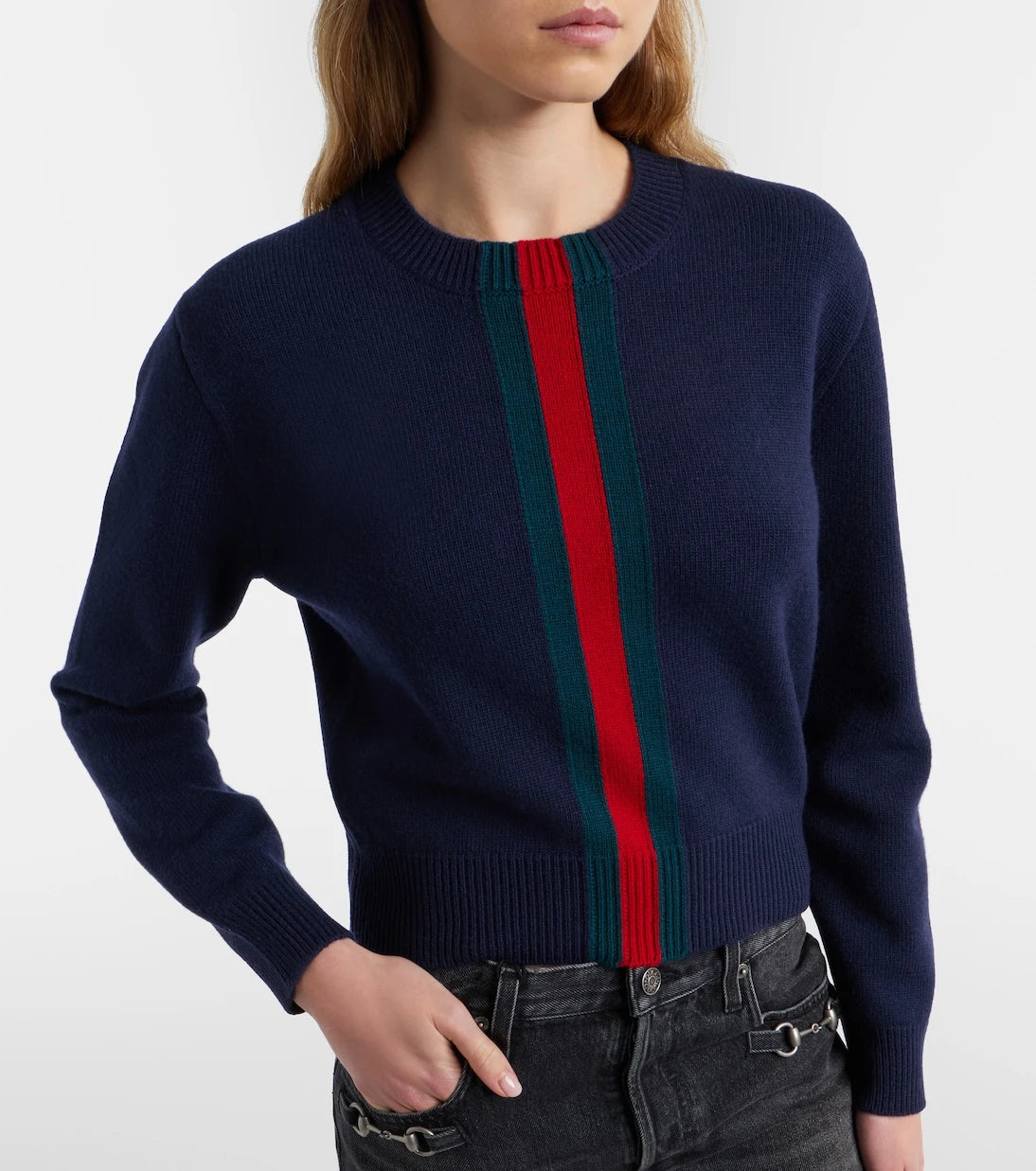 Gucci - Web Stripe wool sweater