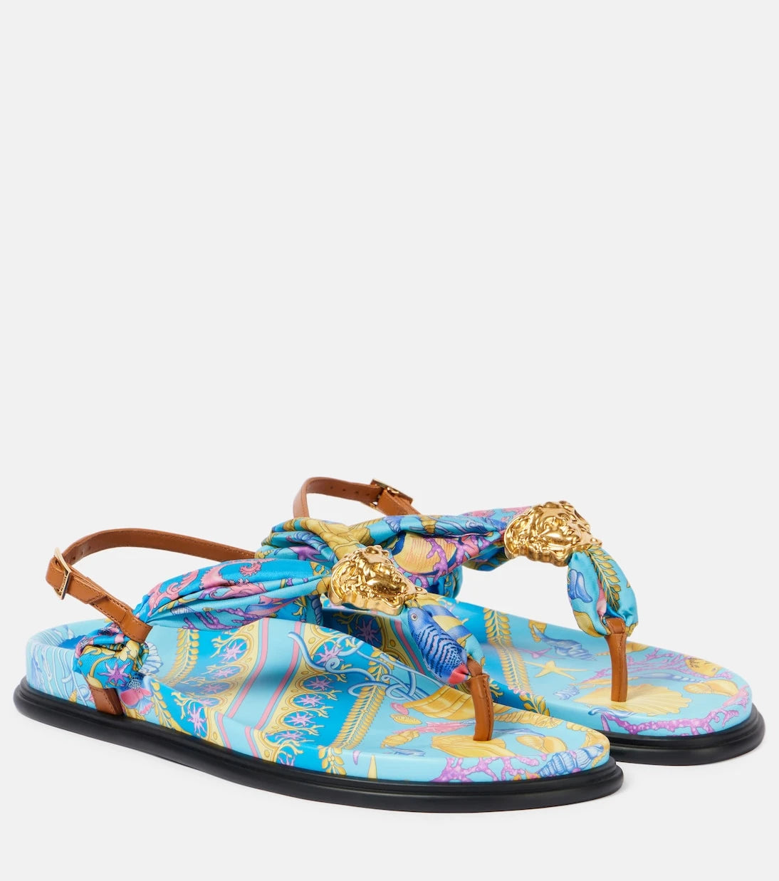Versace - La Medusa printed thong sandals