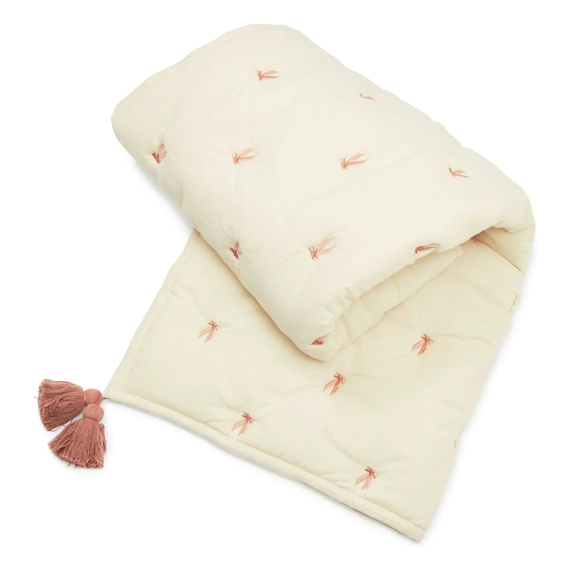 Cam Cam - Bows embroidered blanket | Pink
