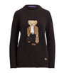 Ralph Lauren Collection Brown Cashmere Fall Polo Bear Sweater