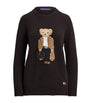 Ralph Lauren Collection Brown Cashmere Fall Polo Bear Sweater