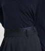 Wool-Blend Pleated Midi Skirt NAVY BLUE
