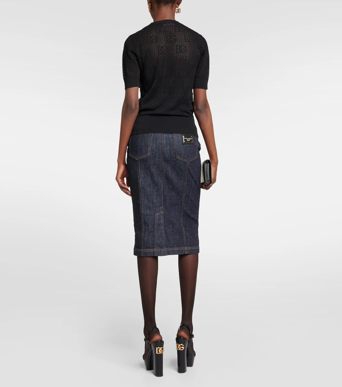 Dolce&Gabbana - Logo lace-stitched jacquard sweater
