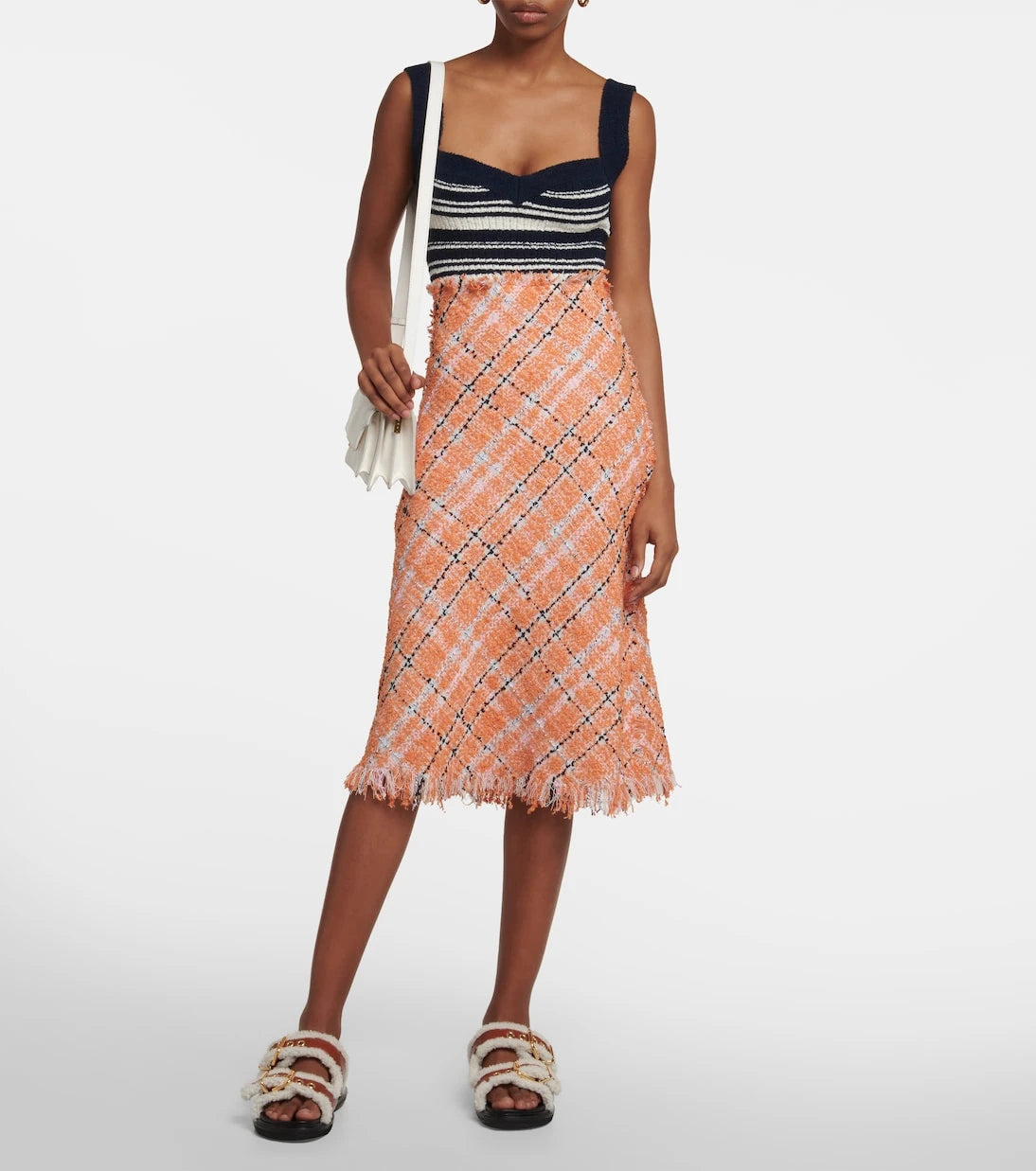 Marni - Patterned cotton-blend midi dress