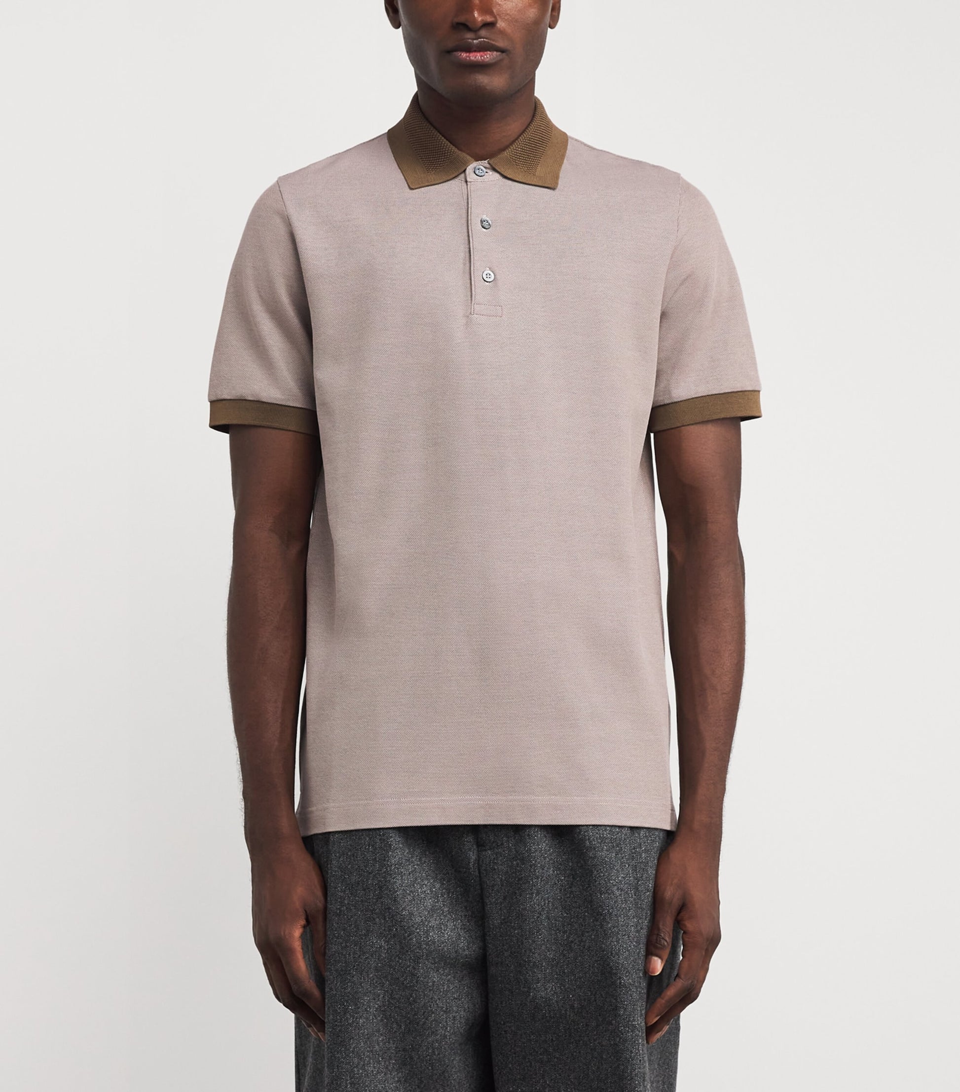 Cotton Contrast-Trim Polo Shirt