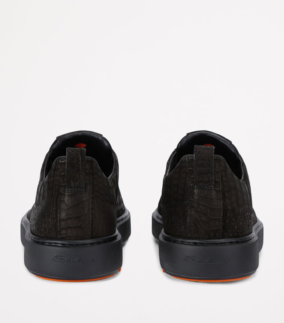 Crocodile Leather Clean Icon Sneakers