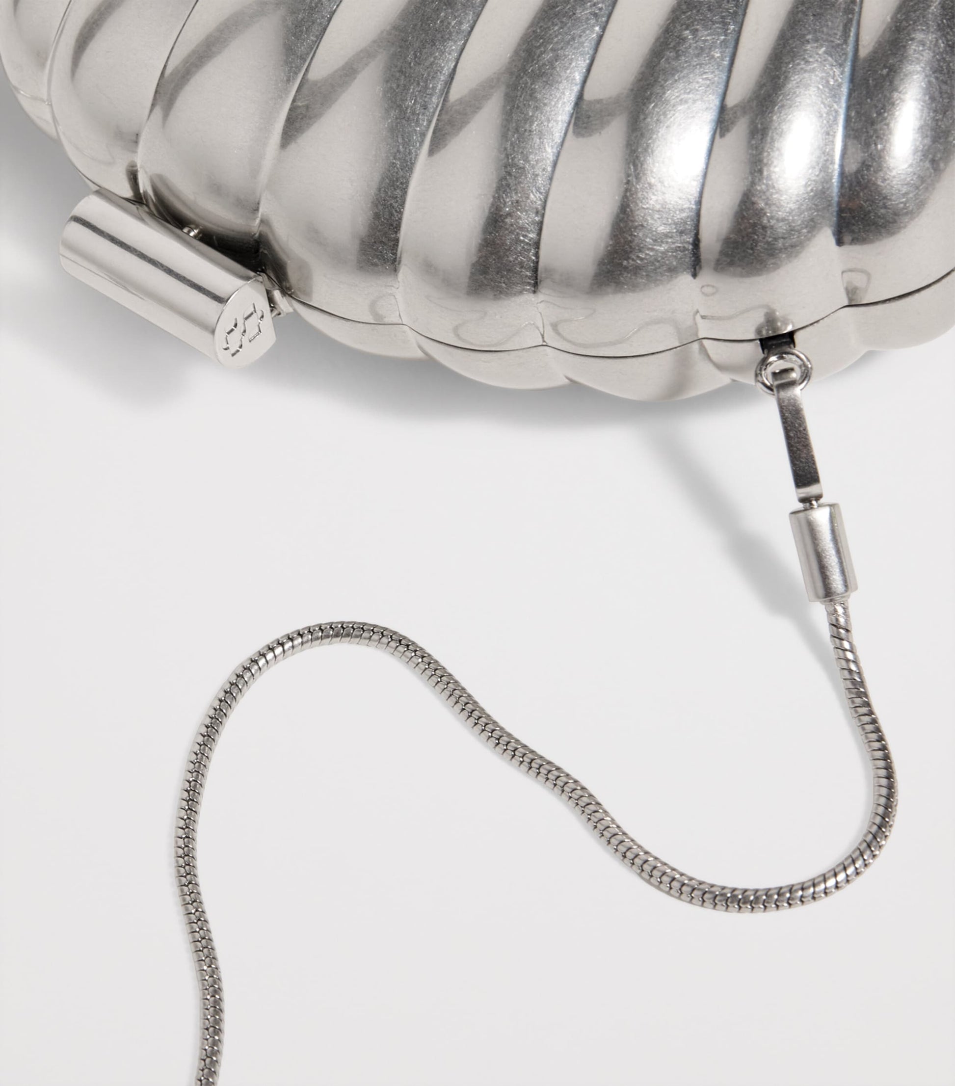 Silver Monet Shell Clutch Bag