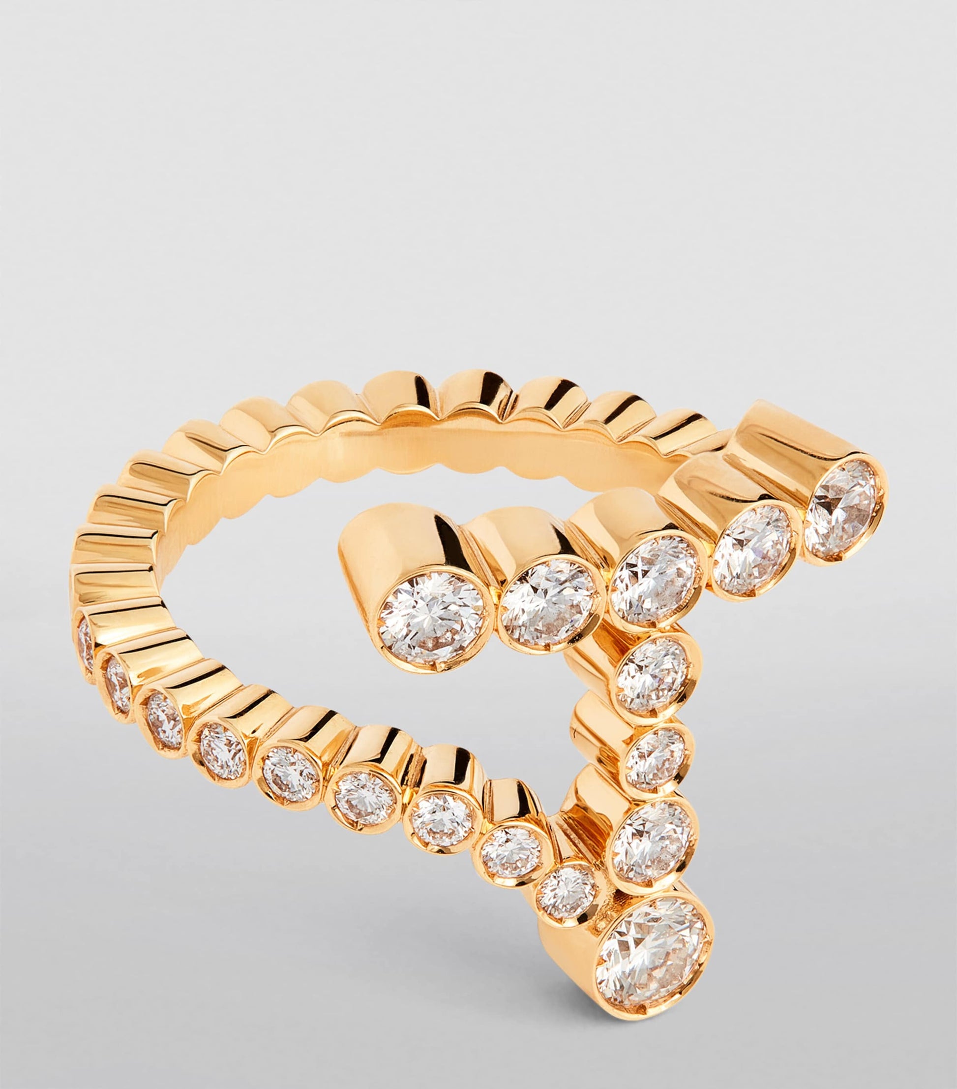Yellow Gold and Diamond Ensemble 'T' Ring