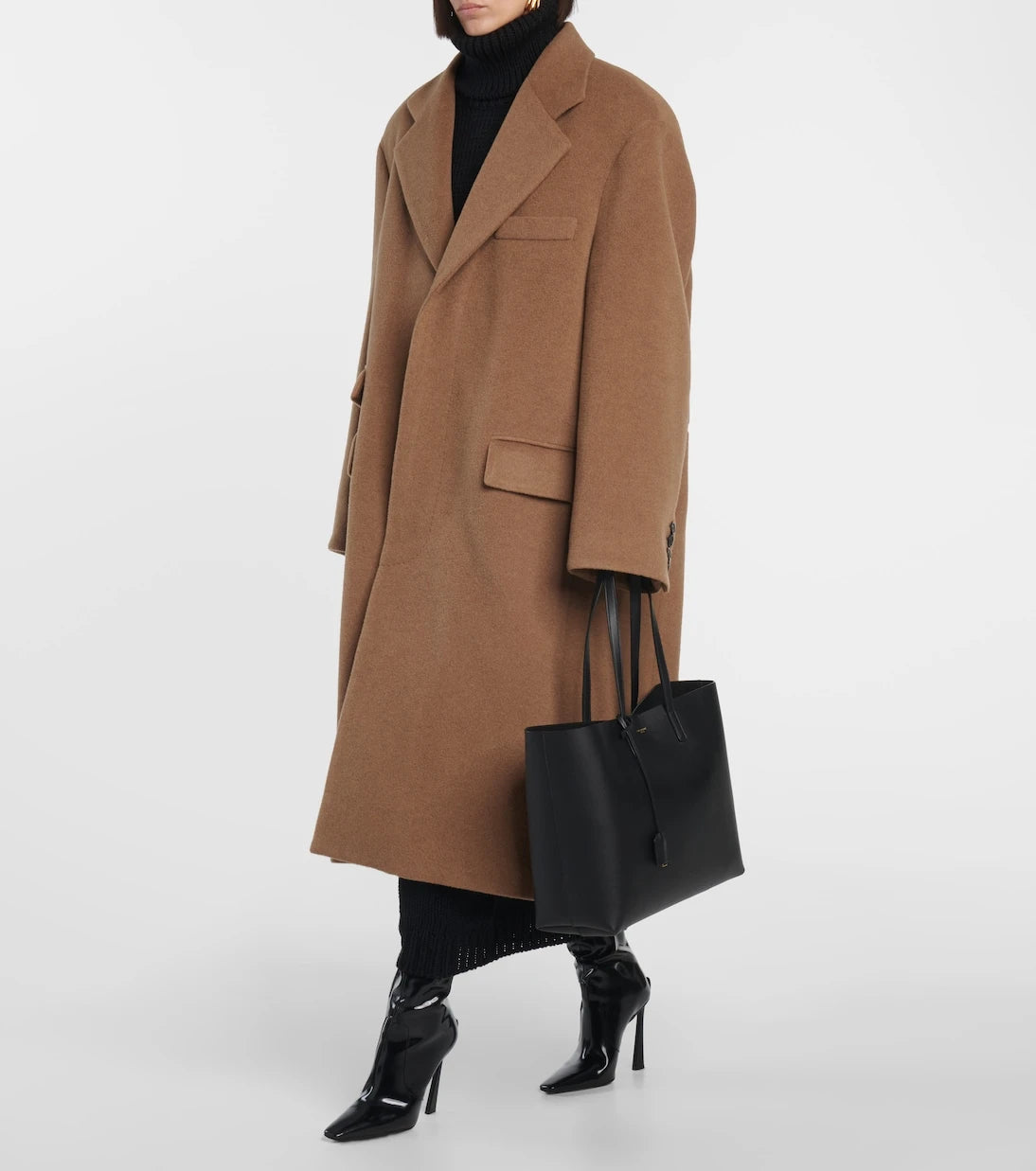 Saint Laurent - Shopping E/W leather tote bag