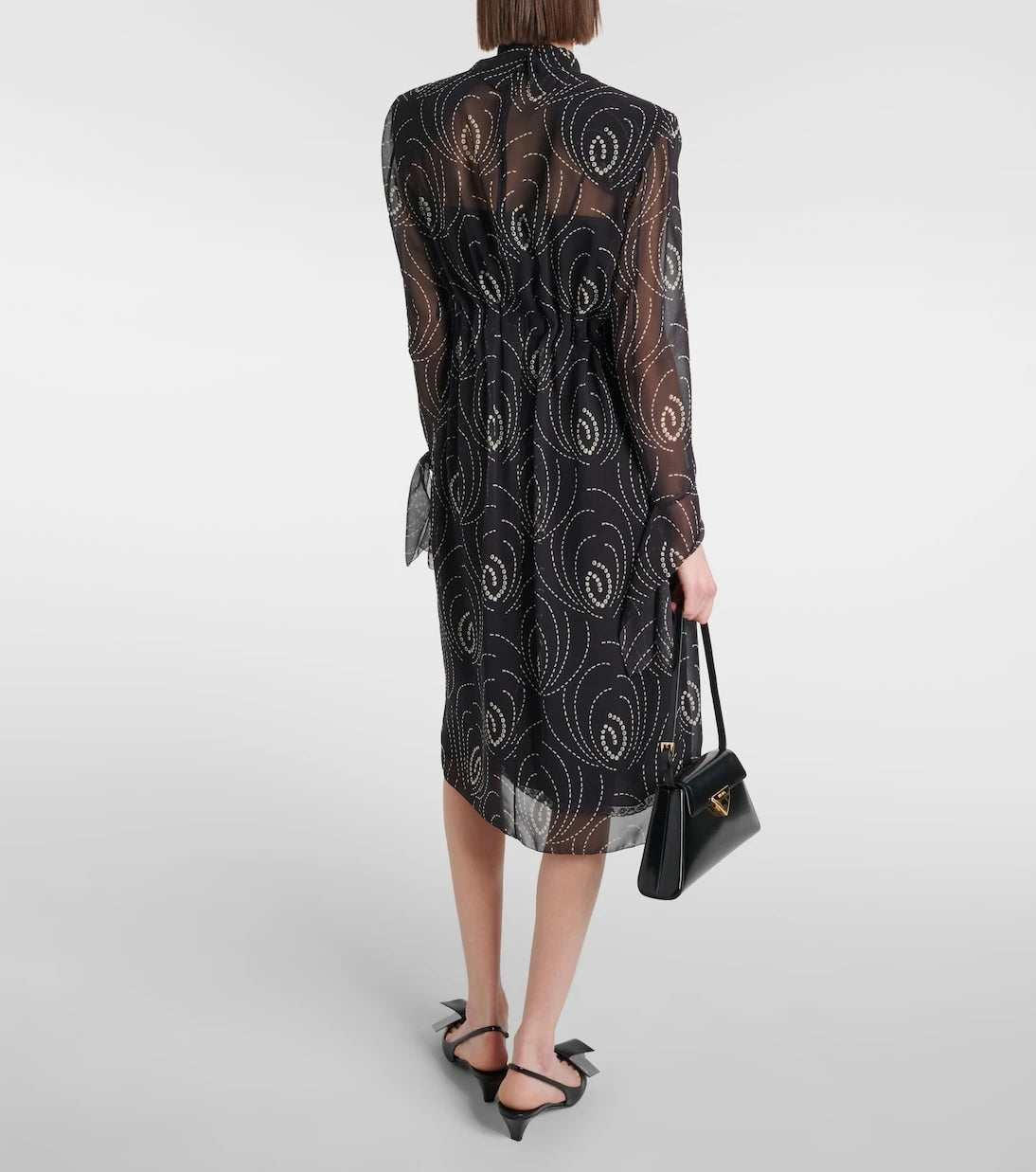 Prada - Printed georgette midi dress