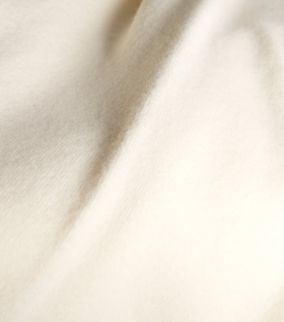 Yves Salomon Beige Wool Wide-Leg Trousers