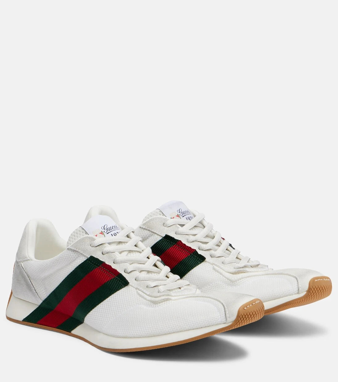 Gucci - Gucci Tempo suede-trimmed sneakers
