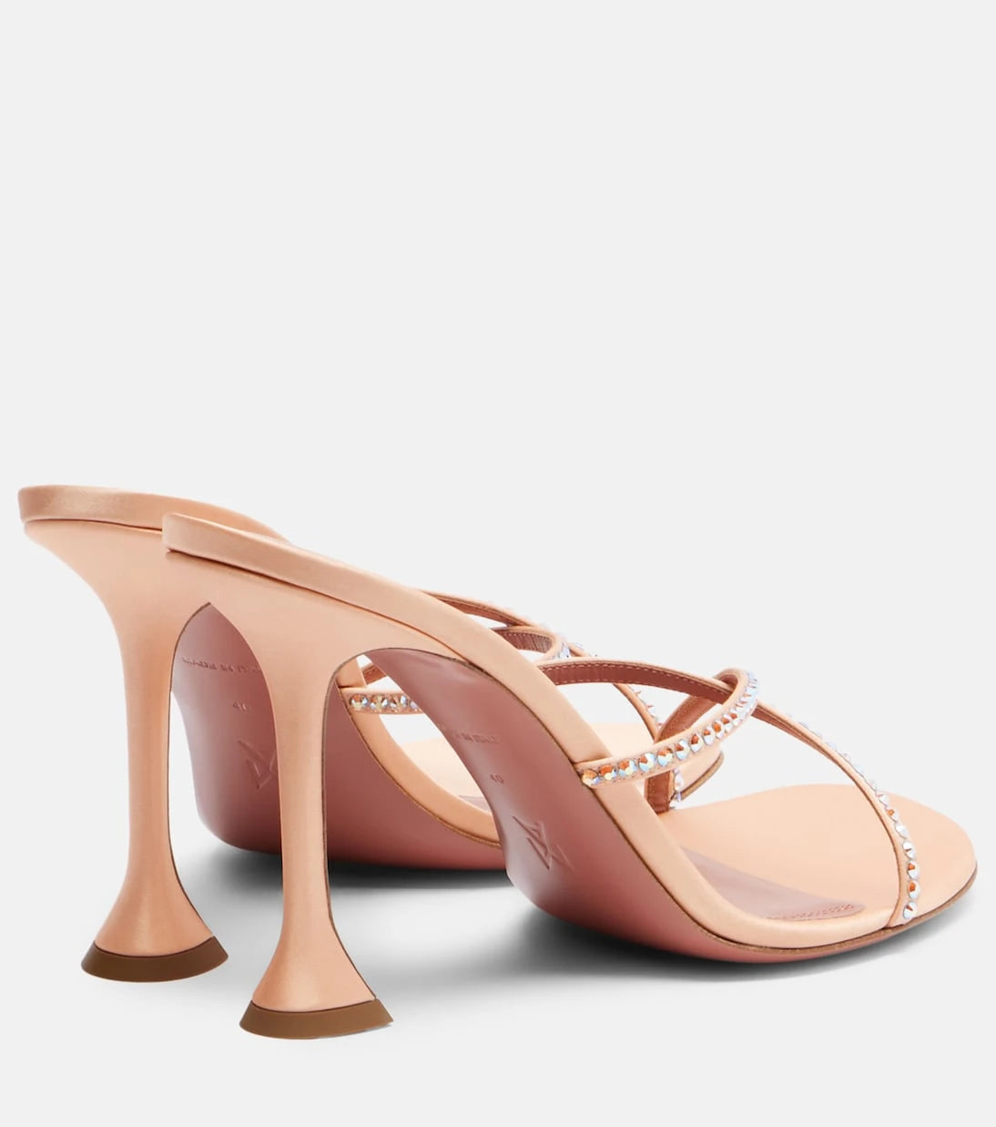 Amina Muaddi - Sally crystal-embellished satin mules