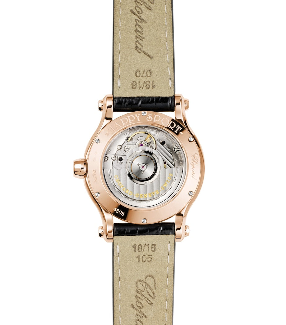 Chopard Rose Gold Happy Sport Automatic Watch 36mm
