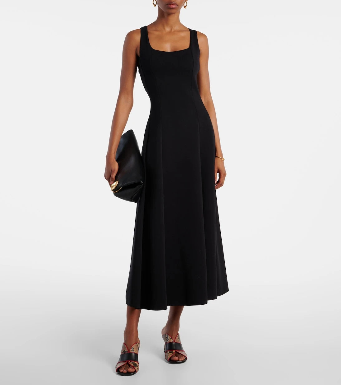 'S Max Mara - Platani pleated cotton-blend midi dress