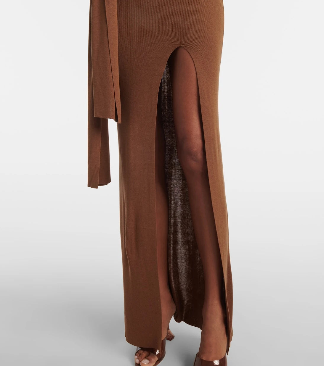 Aya Muse - Hale one-shoulder silk-blend maxi dress