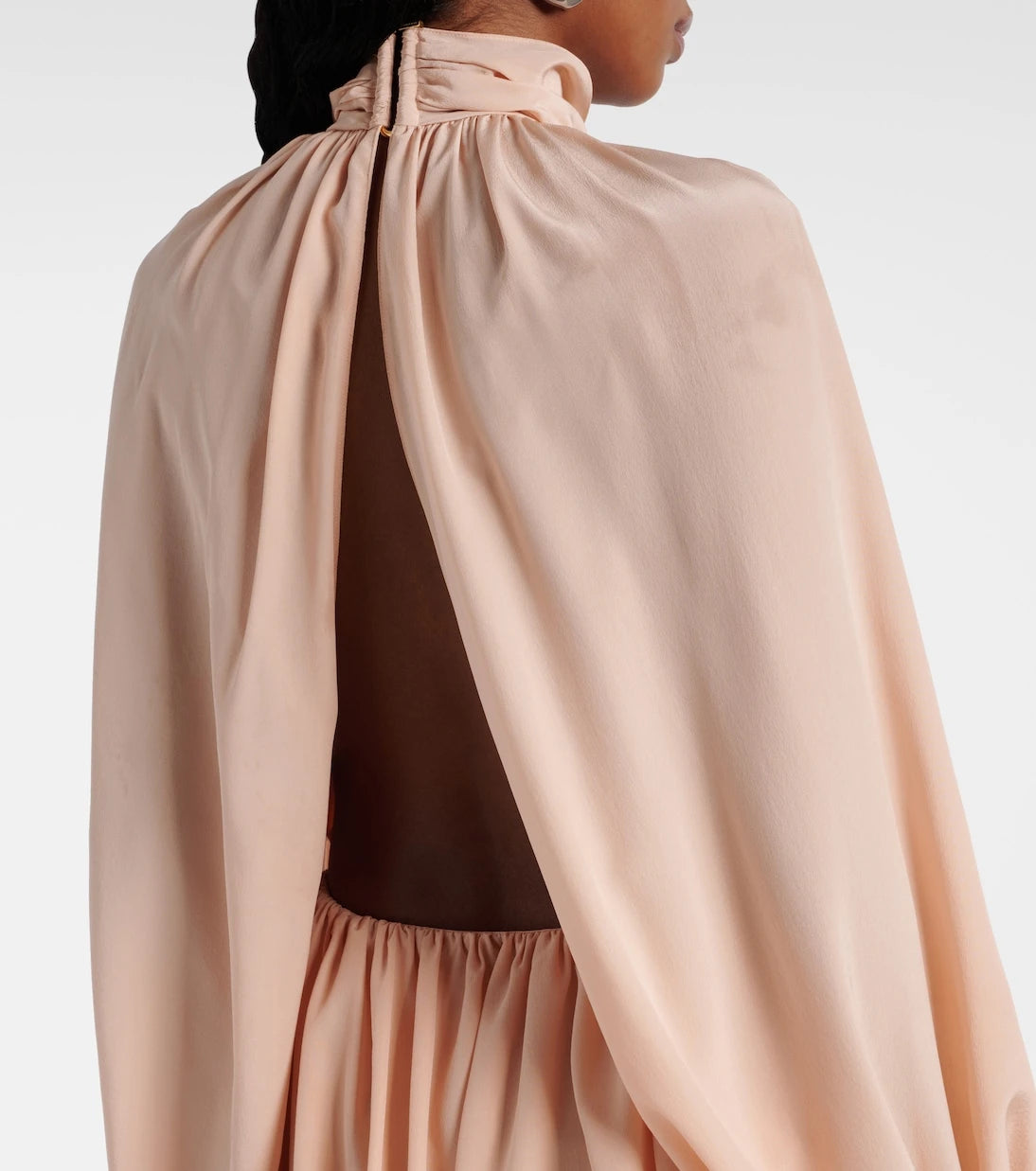 Stella McCartney - Gathered open-back silk chiffon minidress