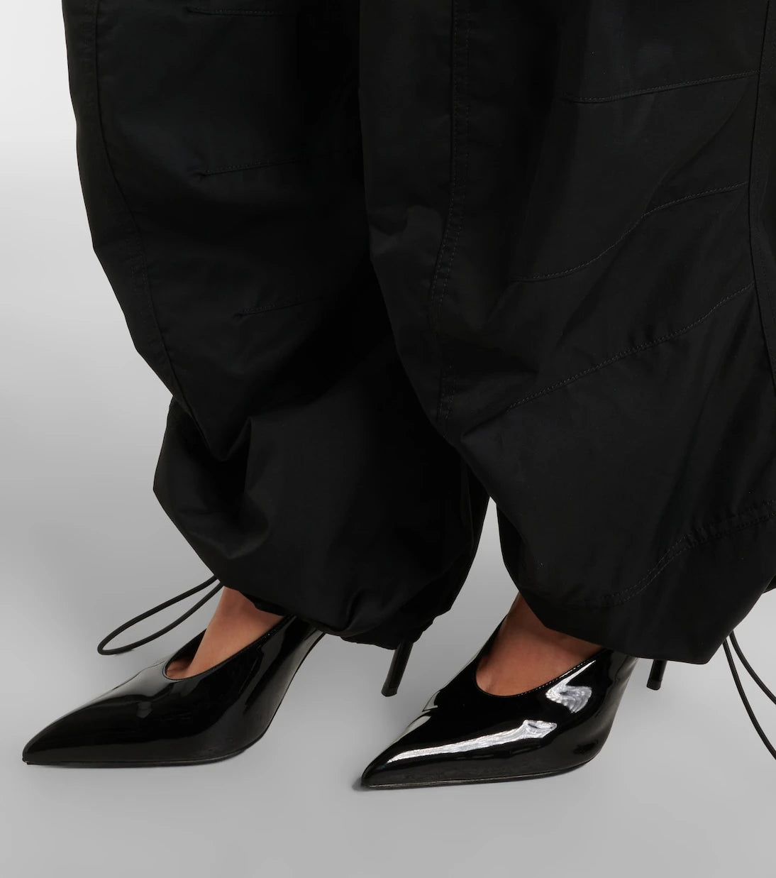 The Attico - Viper leather slingback pumps
