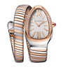 Rose Gold, Stainless Steel, Diamond and Rubellite Serpenti Tubogas Watch 35mm