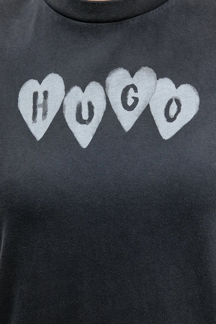 Памучна тениска HUGO Vintage Tee_22