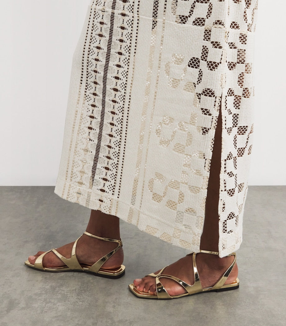 Simkhai White Lace-Up Wiliama Maxi Dress