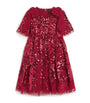 Red Sequinned Bow-Detail Dress (4-12 Years)