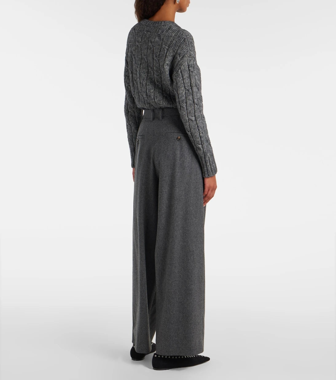 'S Max Mara - High-rise wool straight pants