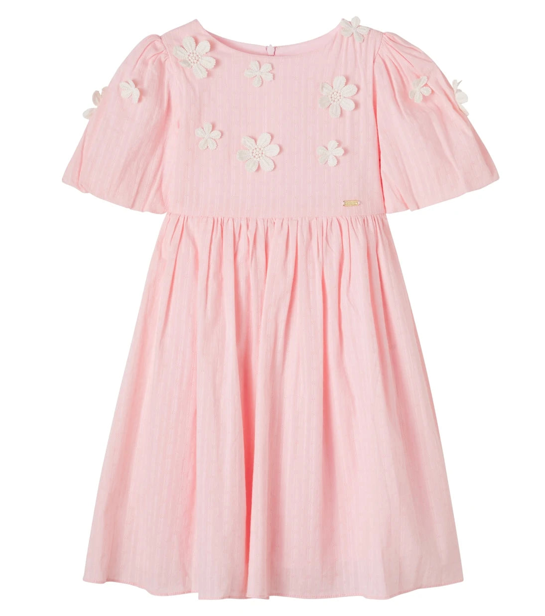 Patachou - Floral-appliqué cotton dress