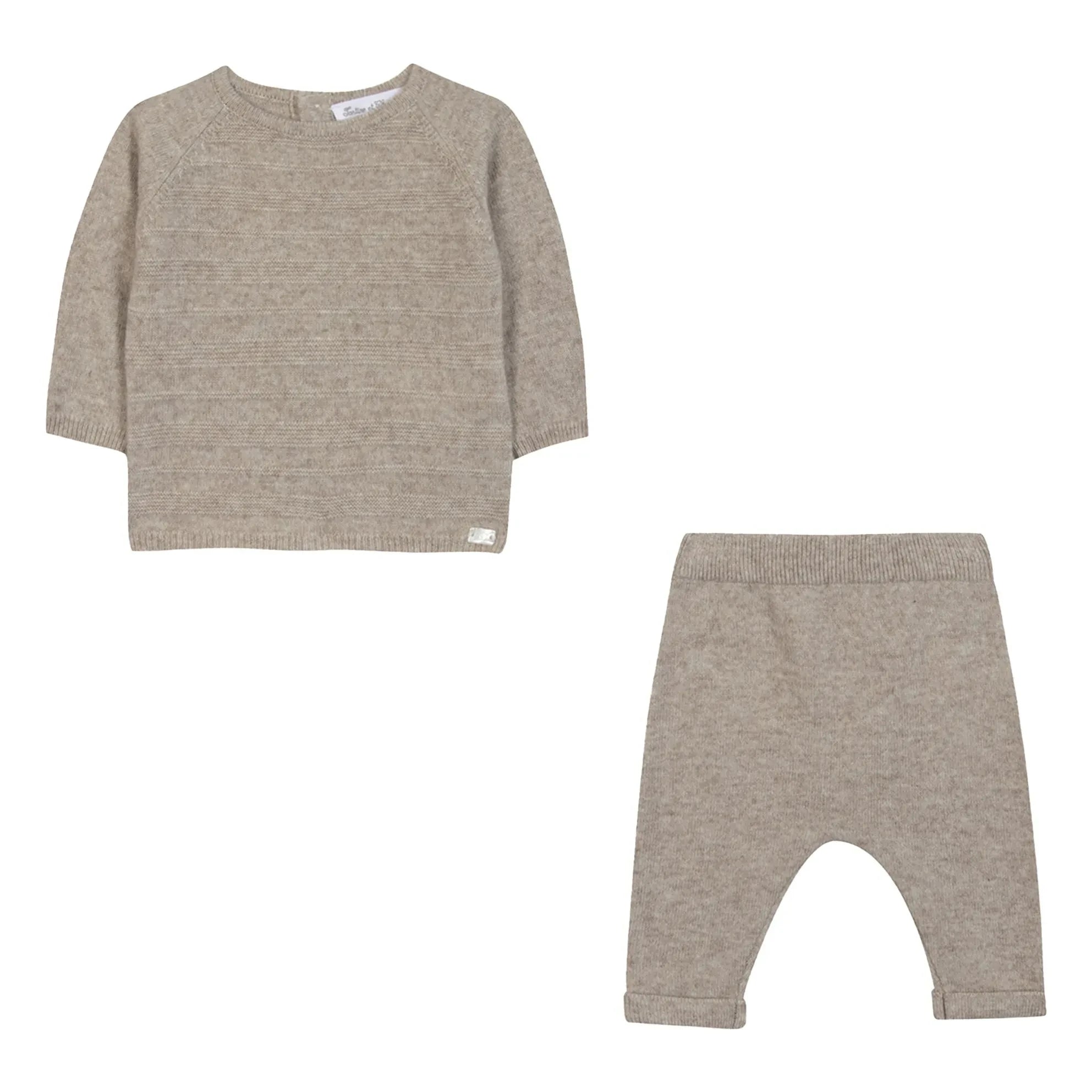 Tartine et Chocolat - Wool Sweater and Legging Set | Oatmeal