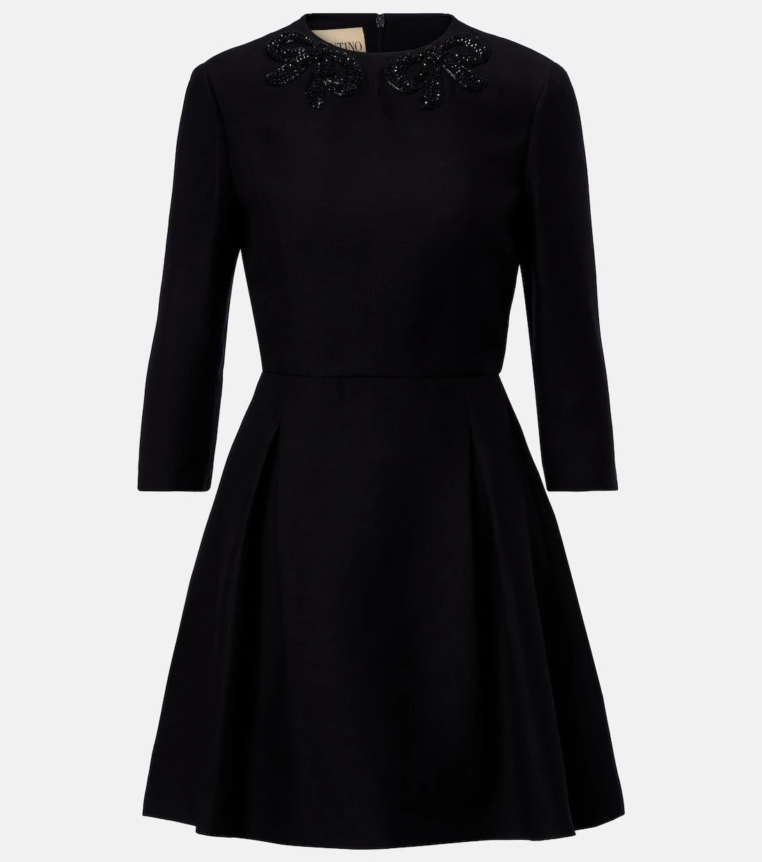Valentino - Crepe Couture embellished minidress
