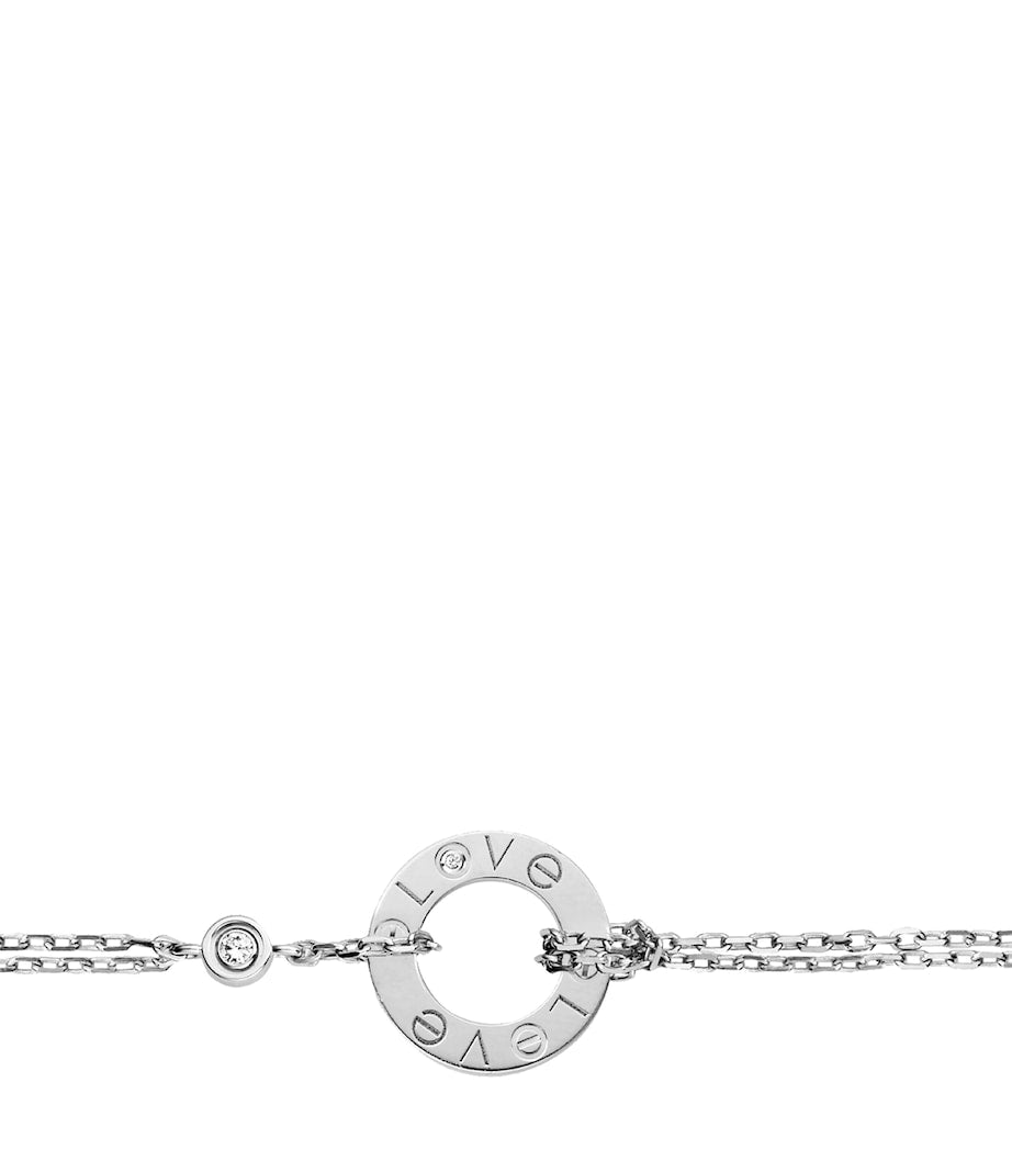 Cartier White Gold and Diamond LOVE Chain Bracelet