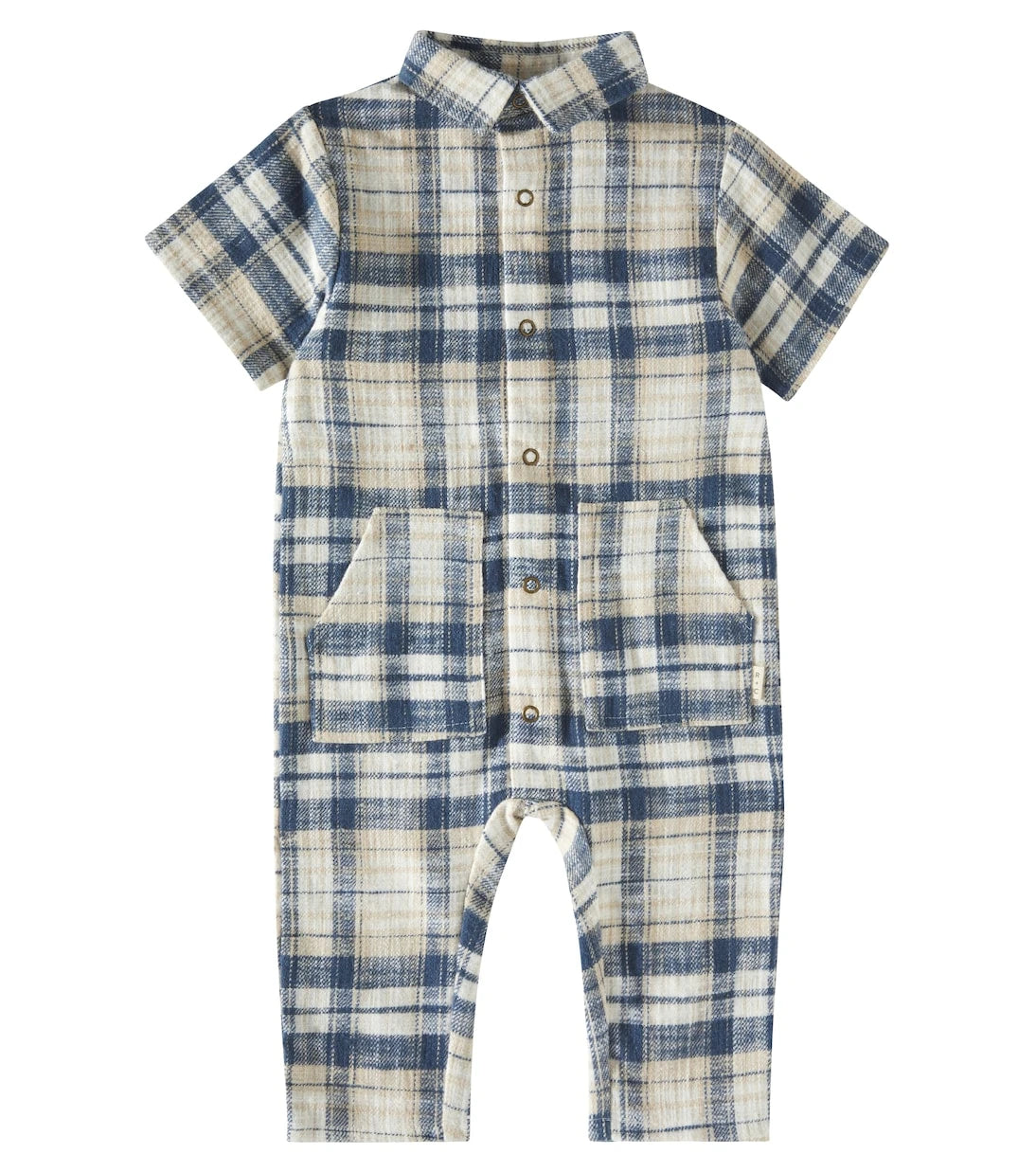 Rylee + Cru - Baby Rhett plaid cotton jumpsuit