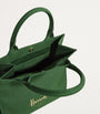 Harrods Green Small Cotton Logo Tote Bag