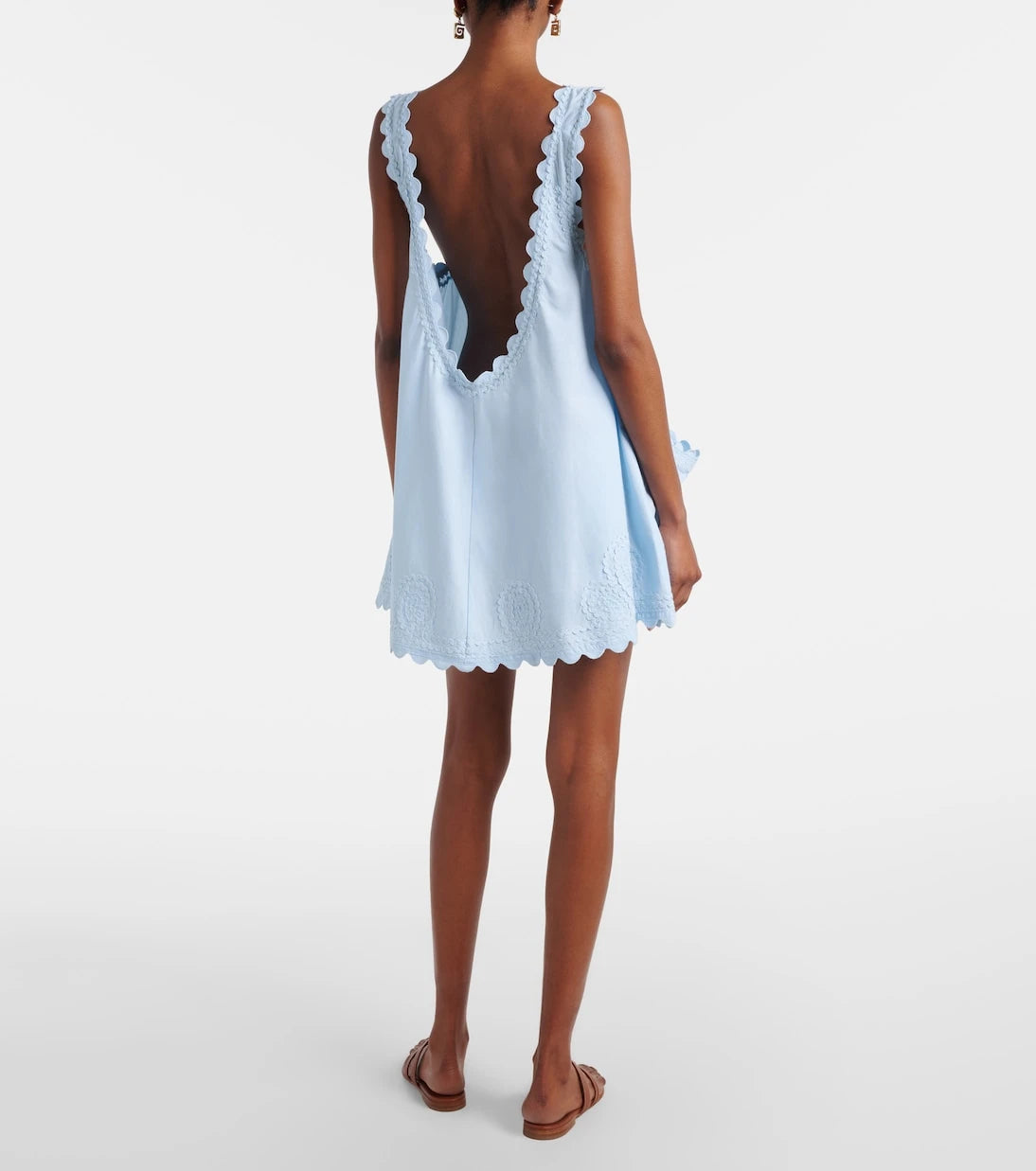 Juliet Dunn - Embroidered cotton minidress