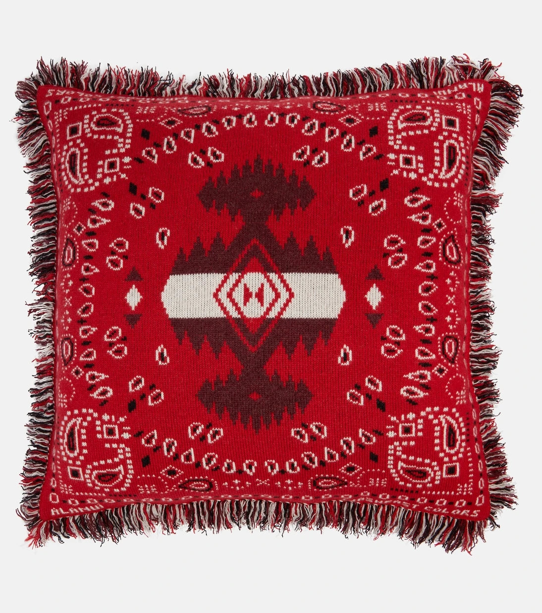 Alanui - Bandana jacquard wool-blend cushion