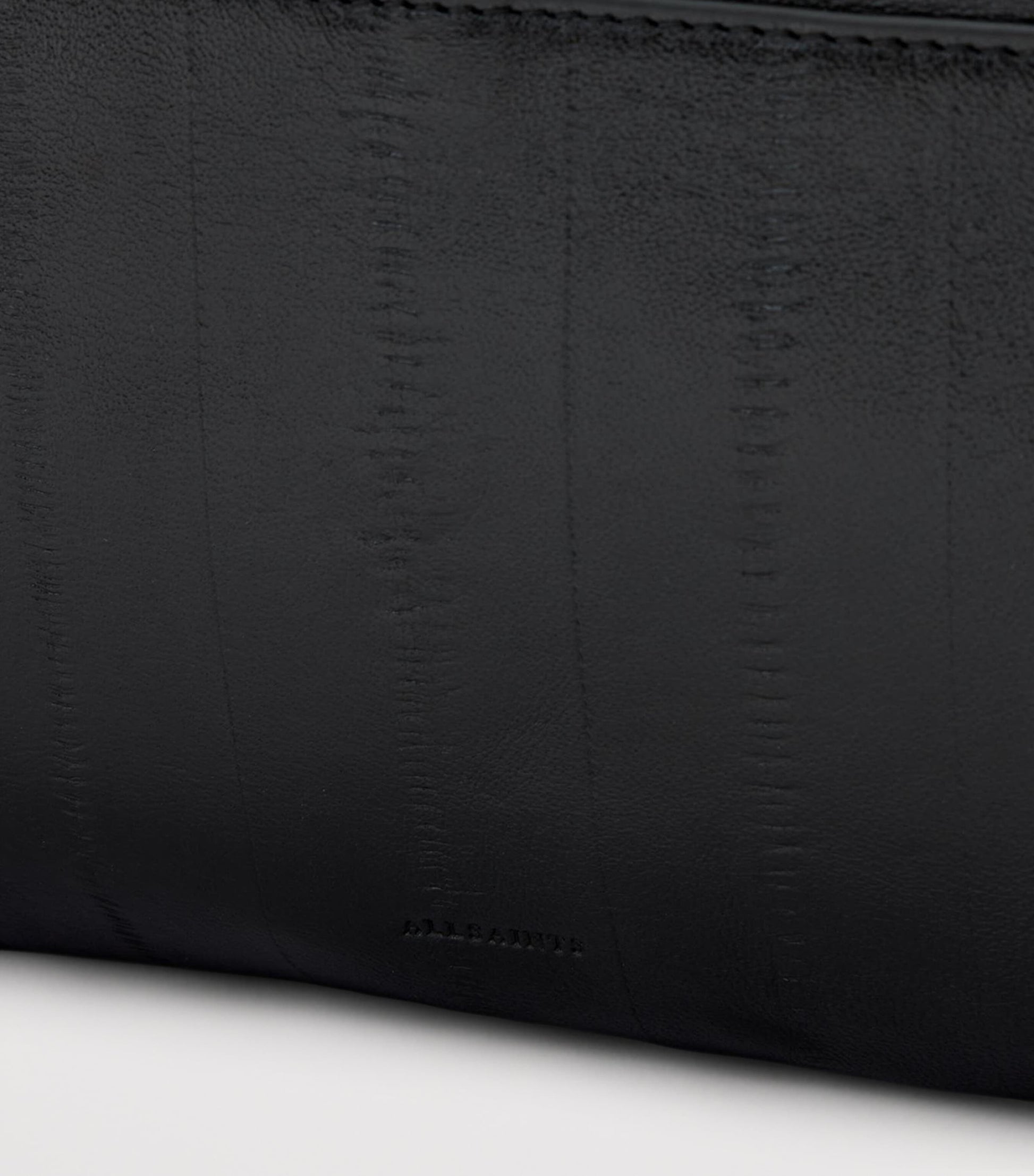 Black Leather Asha Eel Shoulder Bag