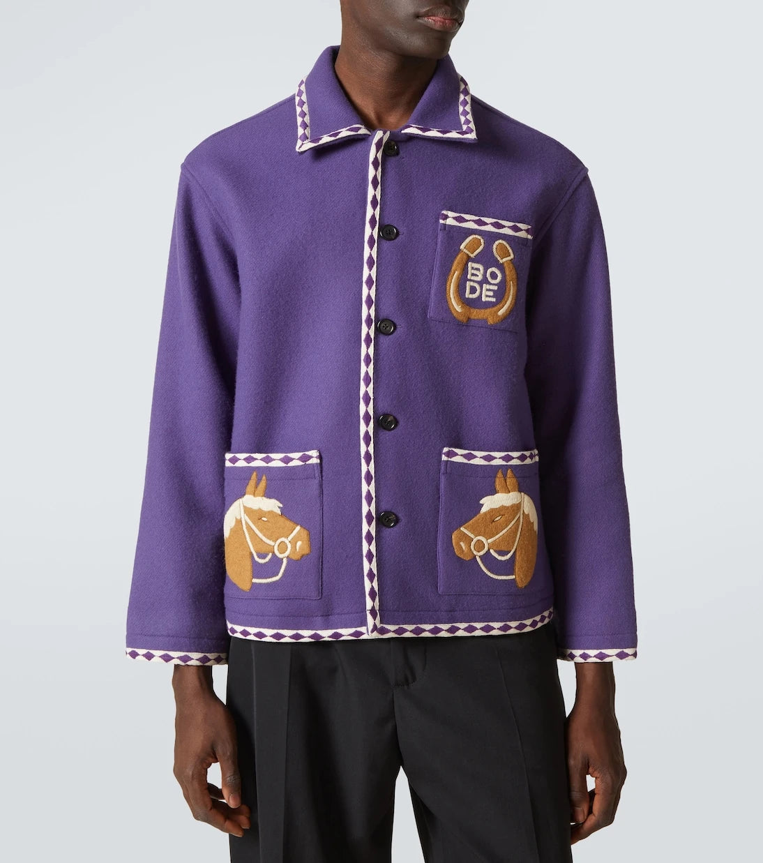 Bode - Bronco embroidered wool jacket