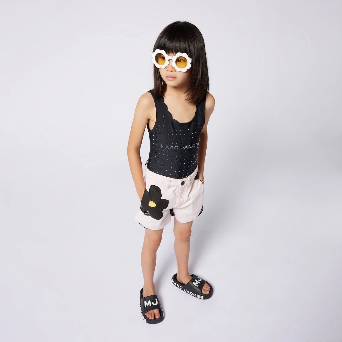 Marc Jacobs Kids - مايوه مزين بالشعار
