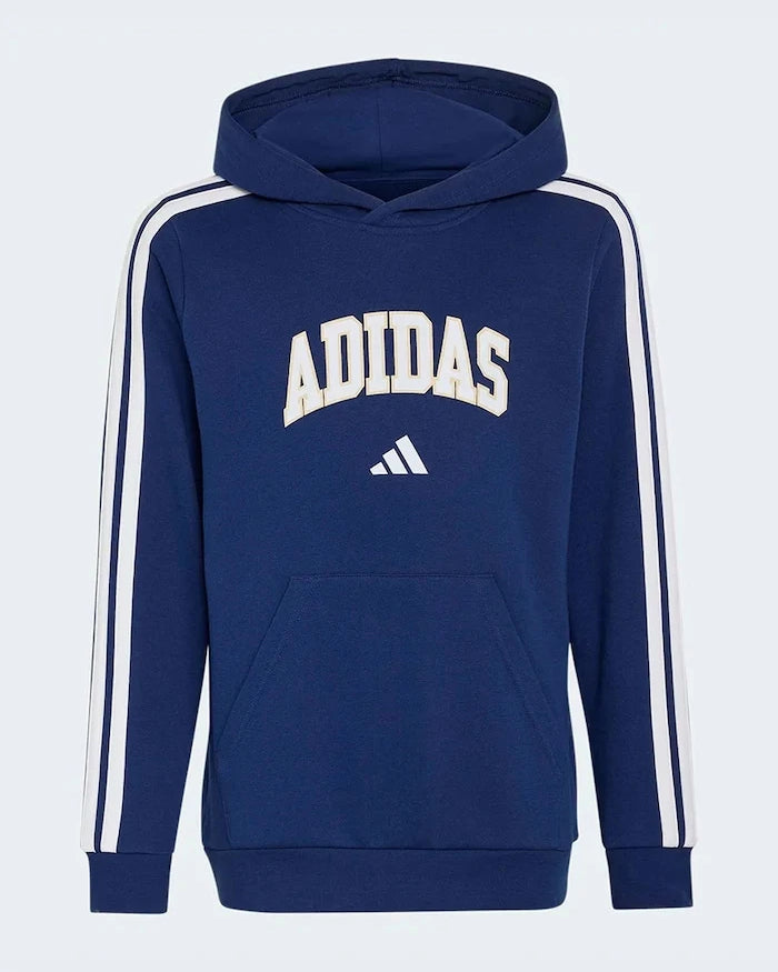 çocuklar için pamuklu adidas kapüşonlu sweatshirt