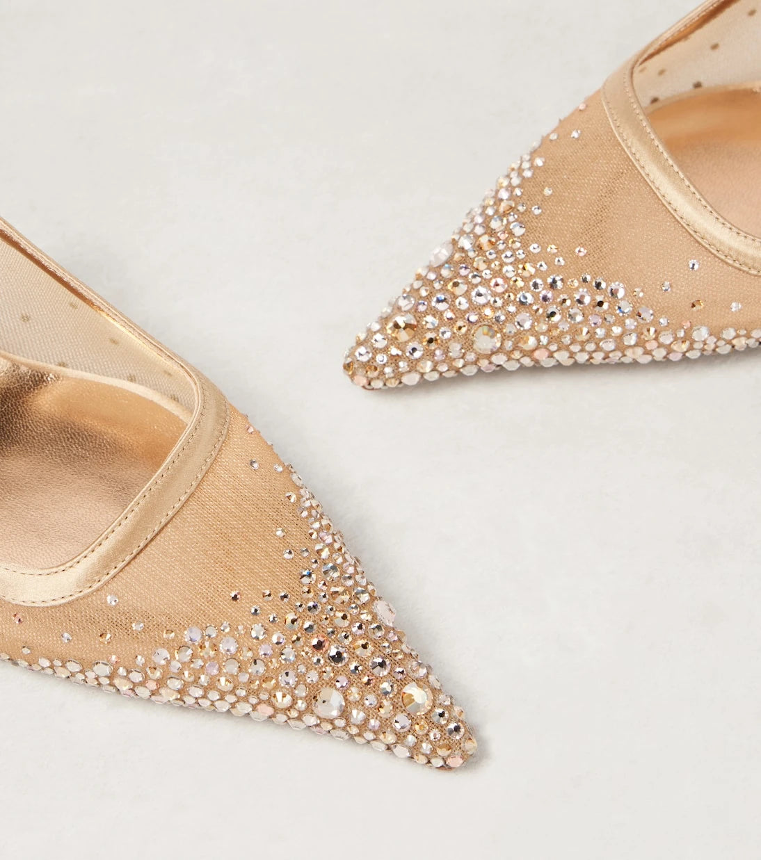 Jimmy Choo - حذاء أمل 50 بكعب عالٍ مزخرف وشريط خلفي شبكي