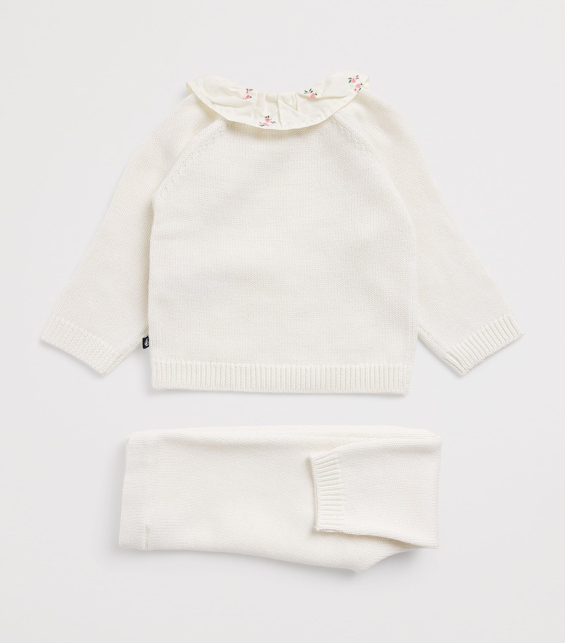 Cotton Cardigan and Trousers Set (1-18 Months) MARSHMALLOW