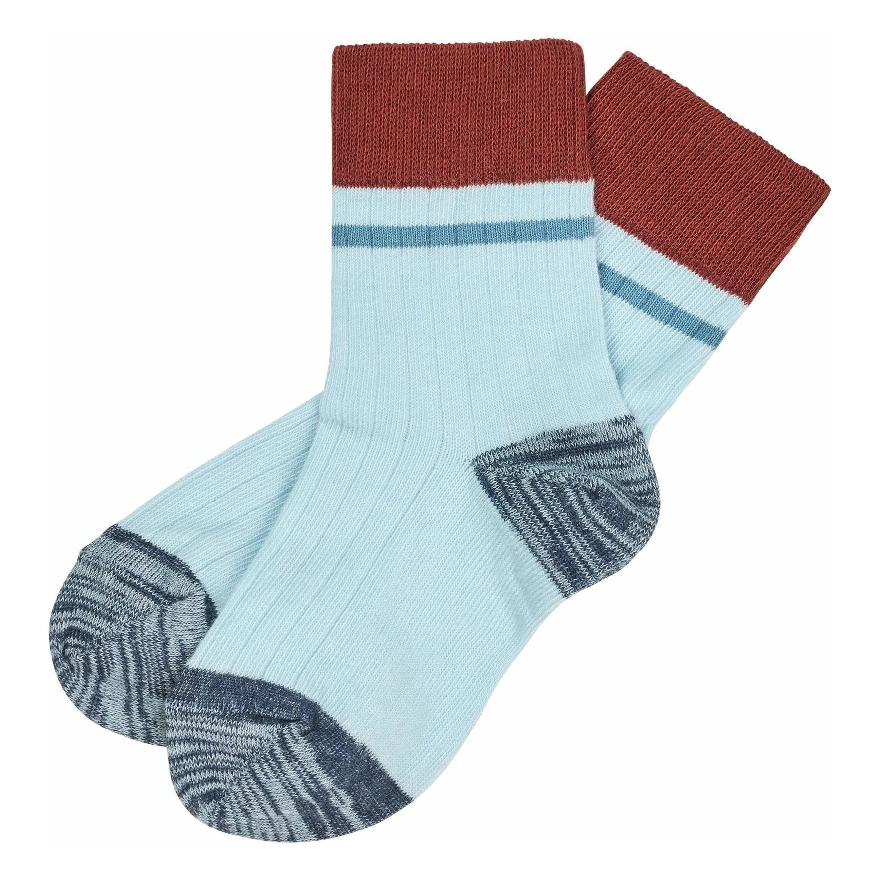 FUB - ColorBlock Extra Fine Mesh Socks | Light blue