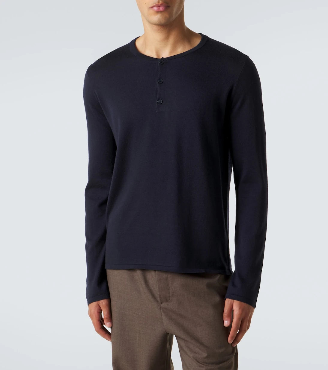 The Row - Ayan cashmere and silk Henley shirt