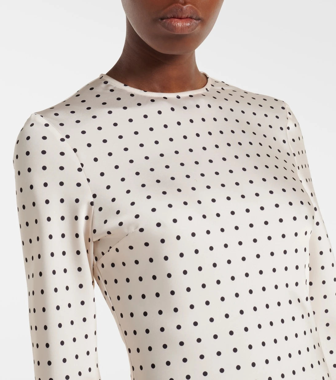 Rotate - Polka-dot satin maxi dress