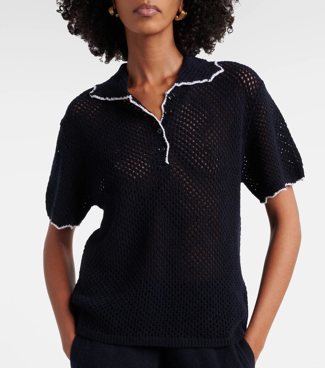 Jardin des Orangers - Wool and cashmere polo sweater